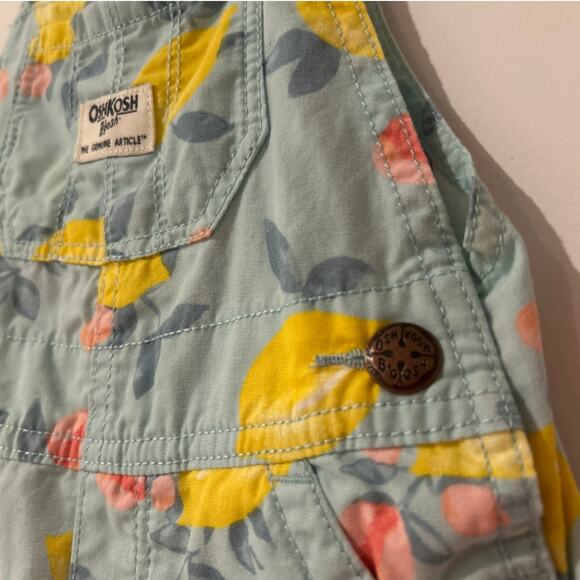 OshKosh B'gosh Lemon Print Overalls - Toddler Girl 2T - Picture 3 of 6
